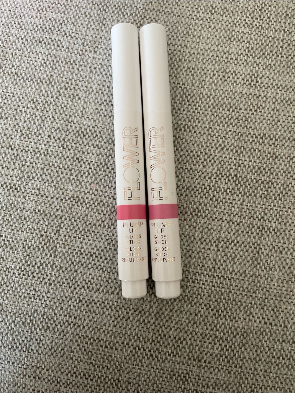 FLOWER Pink Plump Lip Gloss Stick - Hydrating Lip Color